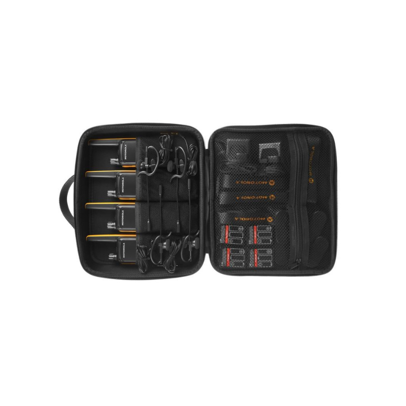 MOTOROLA-TALKABOUT T82 EXTREME QUAD PACK & CHARGER WE BLACK/YELLOW -  Talkie-Walkie