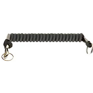 Economy Range Coiled Lanyard with Split Rings and Clip.