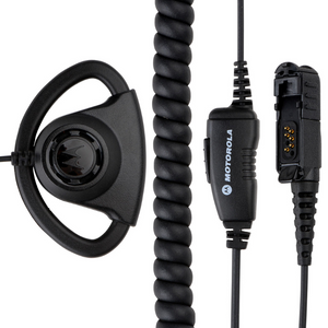 Motorola PMLN6757A Adjustable D-Shape Earpiece with Inline Microphone and PTT.