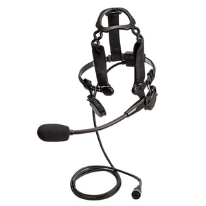 Motorola PMLN6833 Tactical Heavy Duty Temple Transducer With Boom Mic.