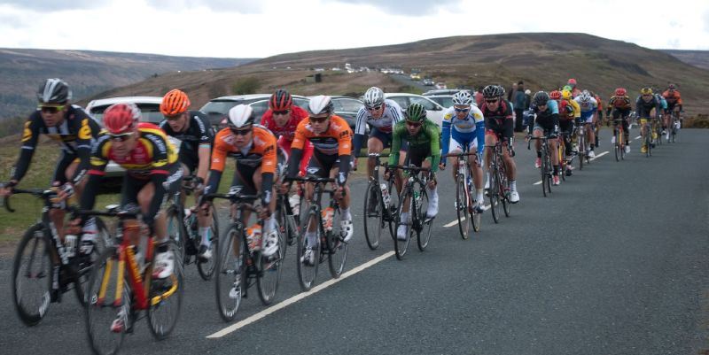 Cyclists participating in the tour de Yorkshire